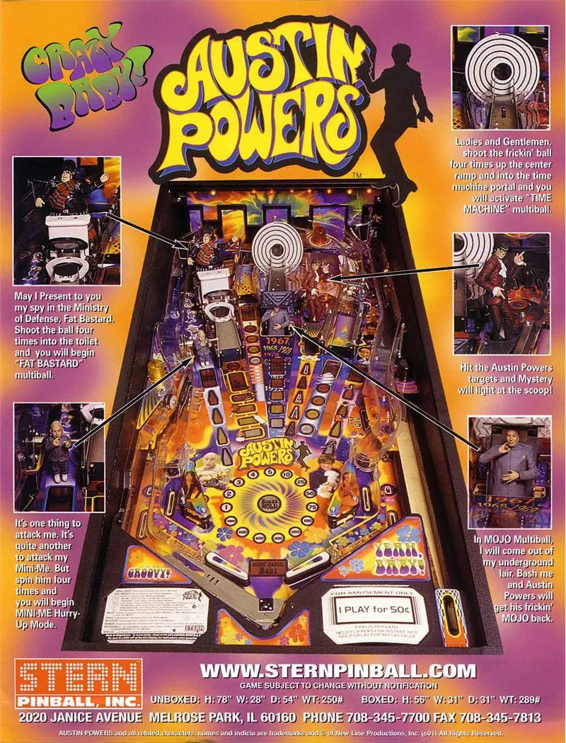 Austin Powers Pinball Machine