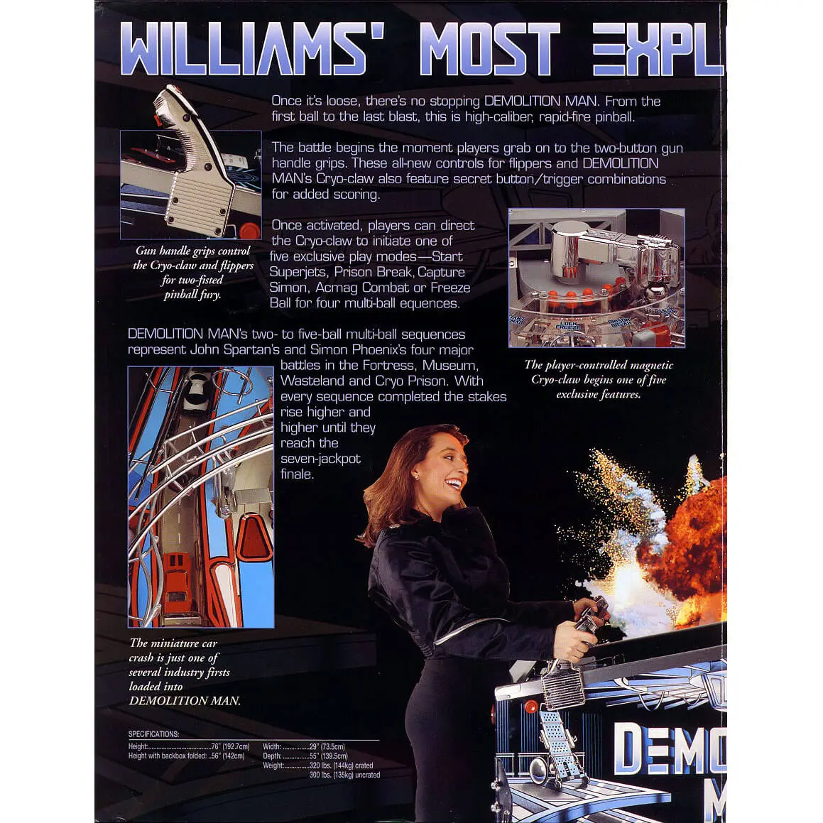 Demolition Man Pinball Machine by Williams