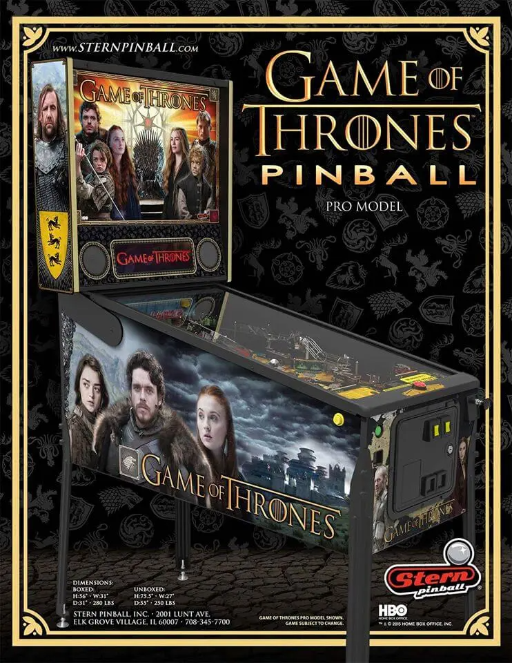 Game of Thrones Pro Pinball Machine