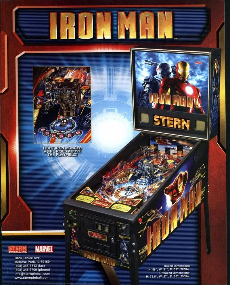 Iron Man Pinball Machine