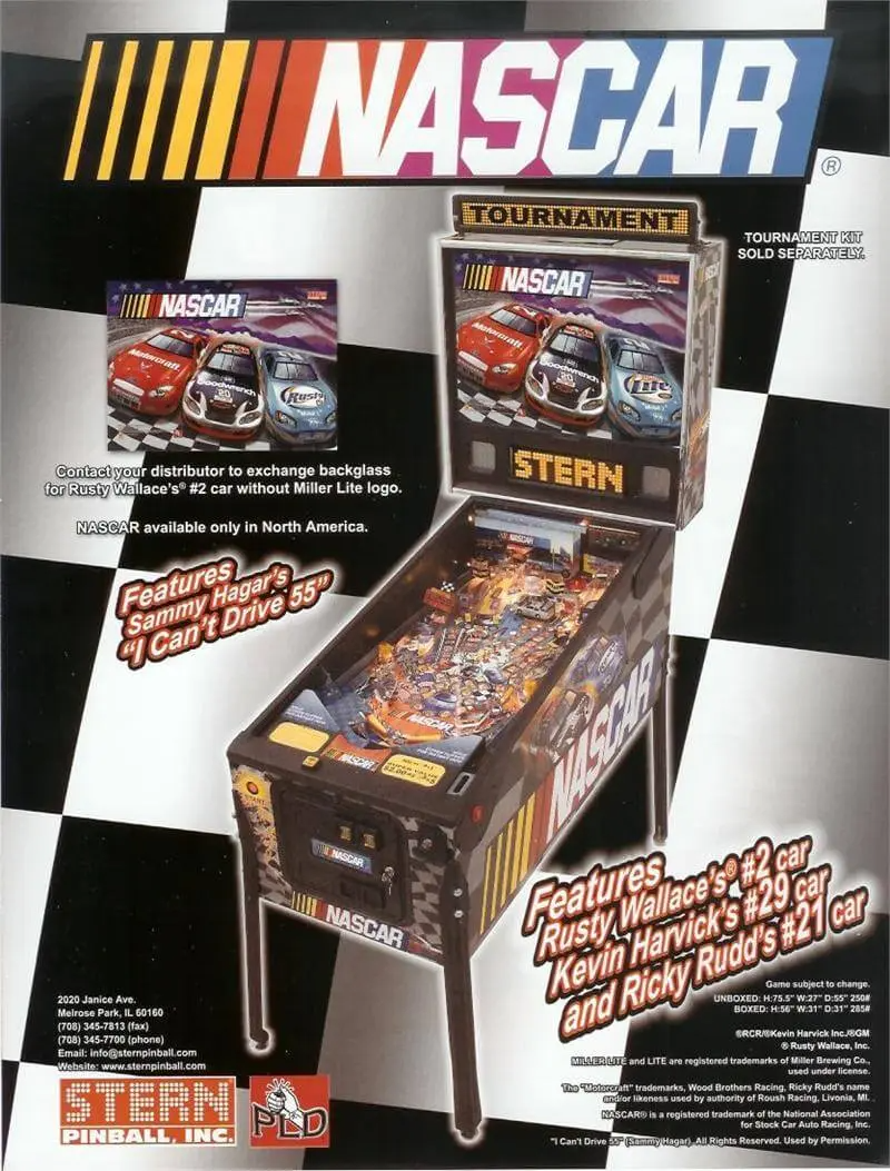 NASCAR Pinball Machine