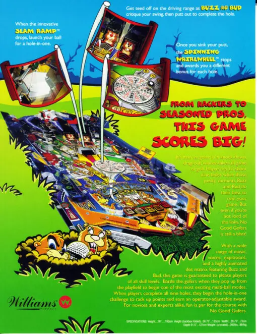 No Good Gofers Pinball Machine - Image 4