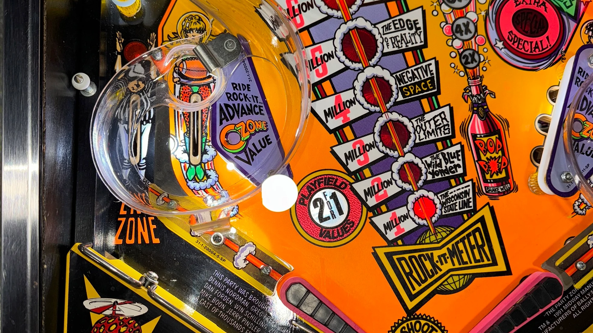 Party Zone pinball machine by Bally 1991 - Image 8