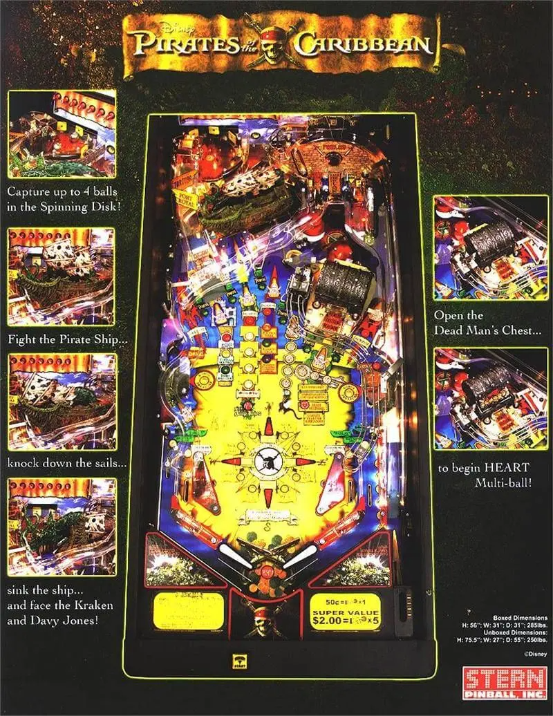 Pirates of the Caribbean Pinball Machine