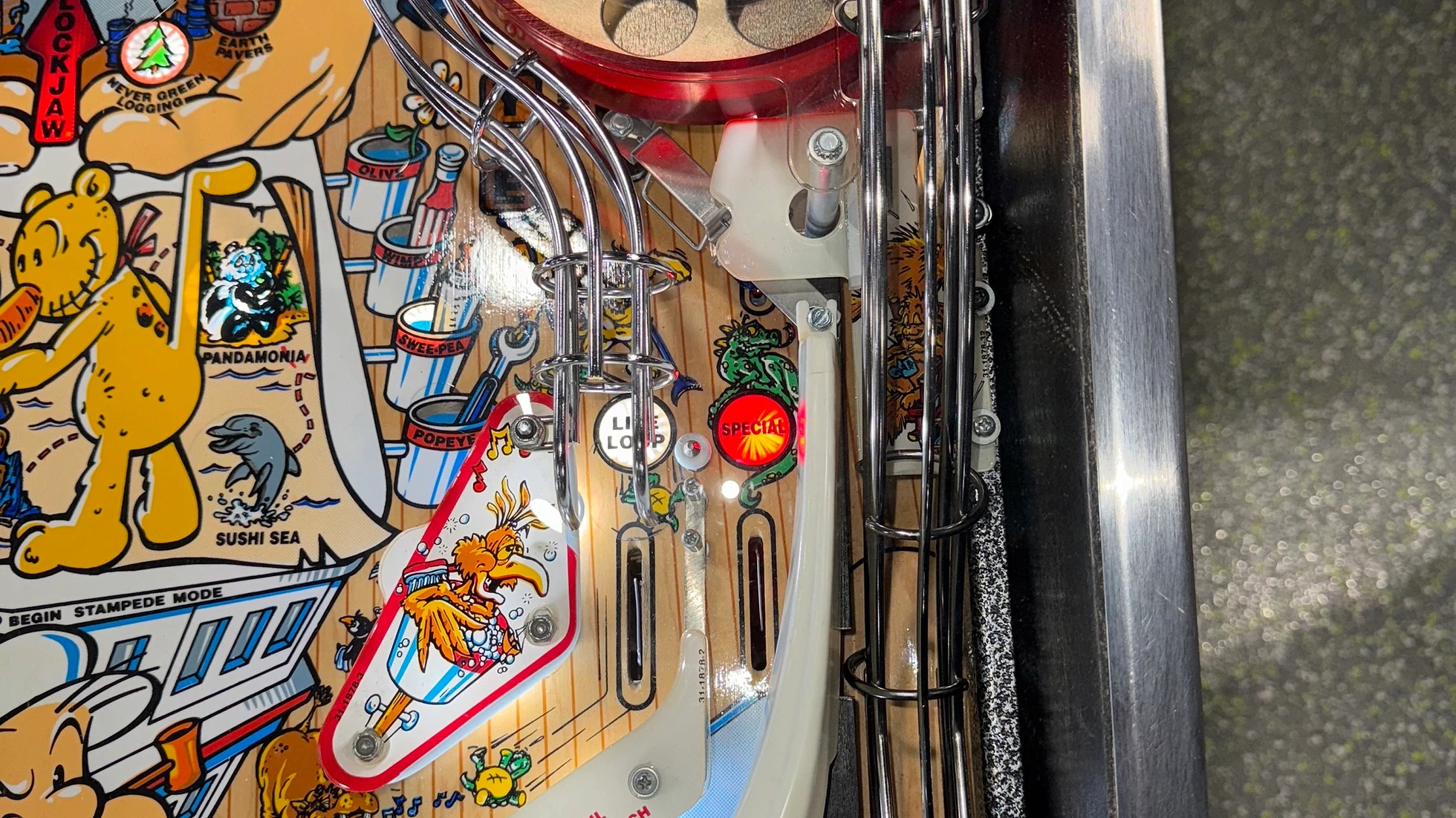 Popeye Saves the Earth pinball machine by Bally 1994 - Image 12