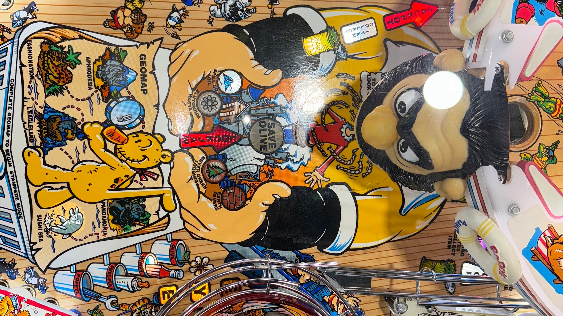 Popeye Saves the Earth pinball machine by Bally 1994 - Image 9