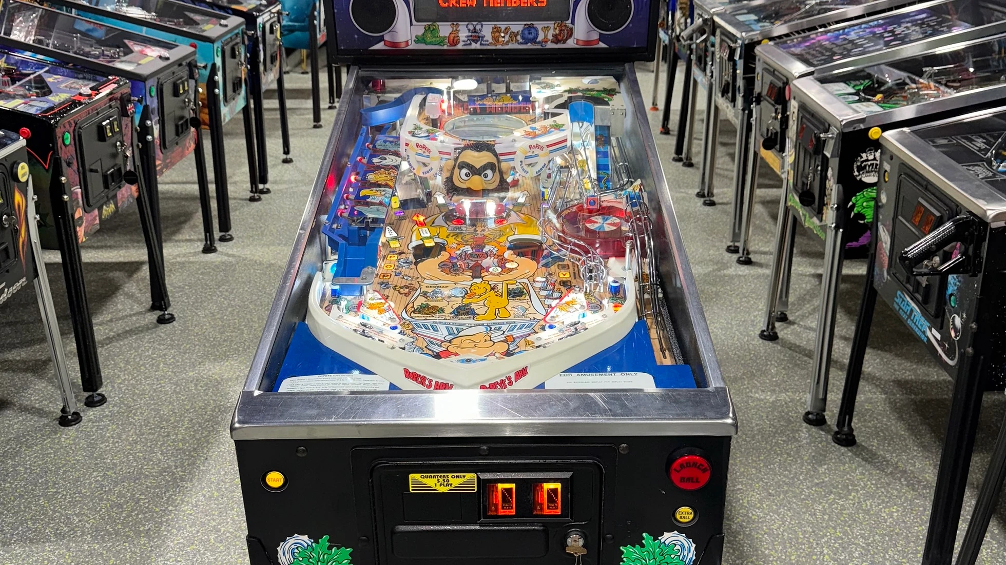 Popeye Saves the Earth pinball machine by Bally 1994