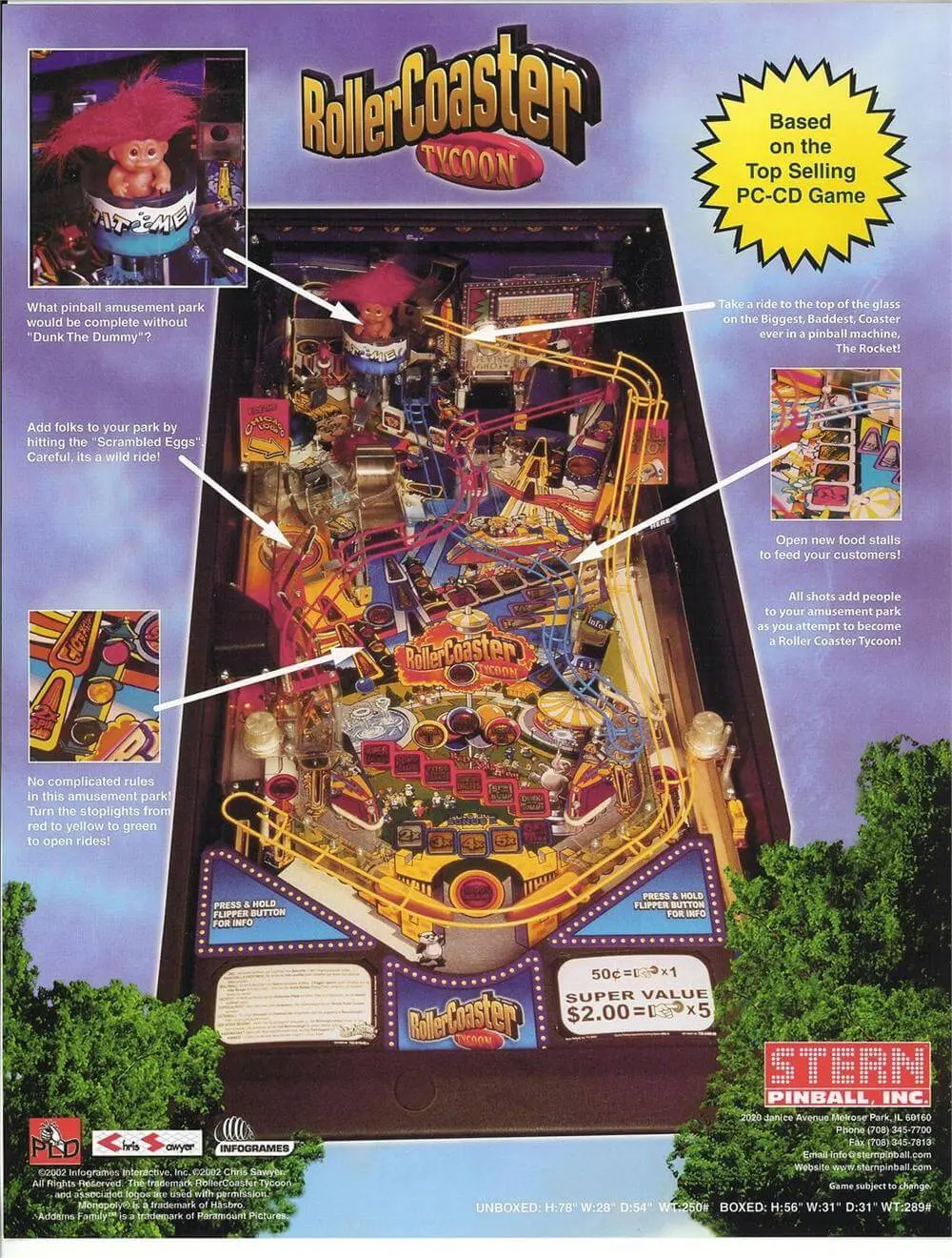 Roller Coaster Tycoon Pinball Machine