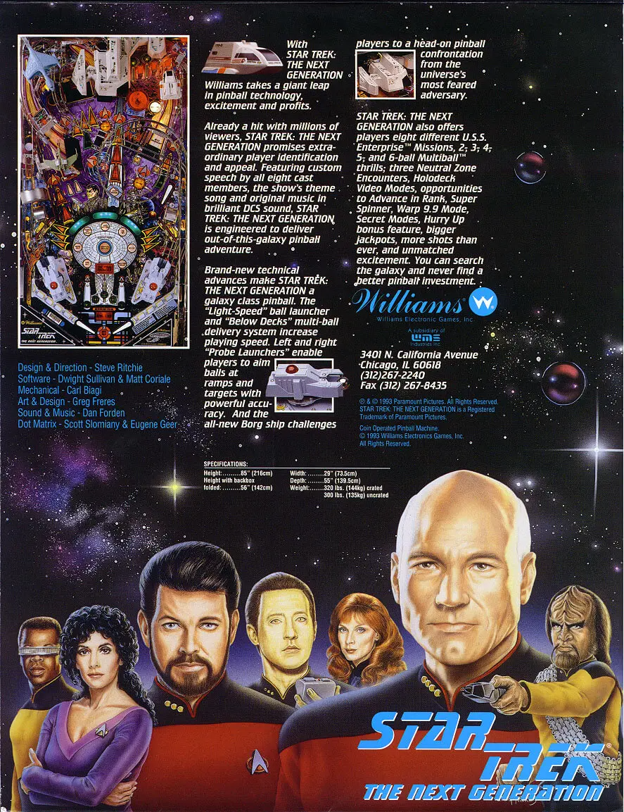 Star Trek The Next Generation Pinball Machine