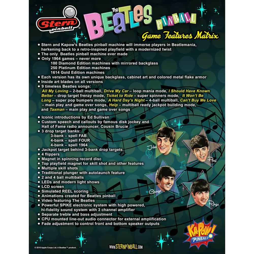 The Beatles Gold Edition Pinball Machine - Image 6