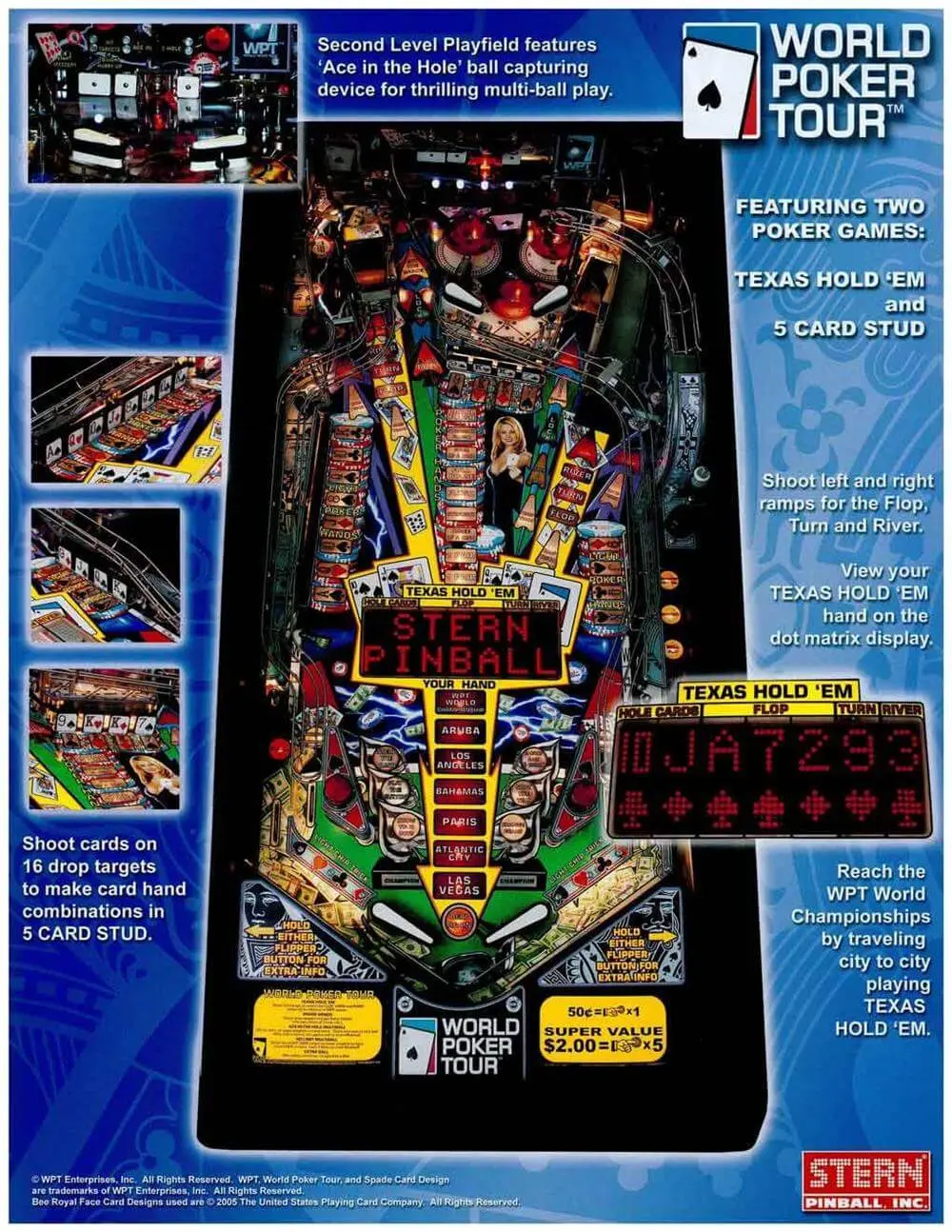 World Poker Tour Pinball Machine